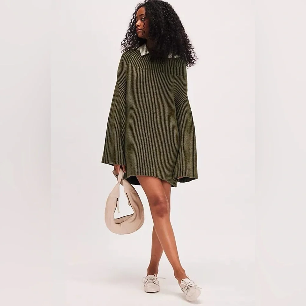FREE PEOPLE Charlotte Green Tunic XS